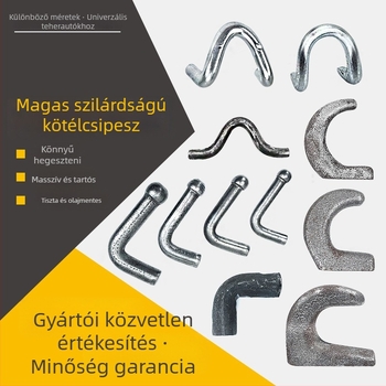 Félpótkocsi láncos kampó, hegesztett, öntött acél, univerzális kompatibilitás