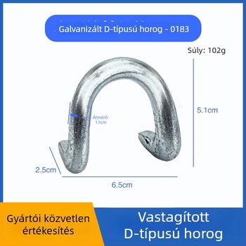 Félpótkocsi láncos kampó, hegesztett, öntött acél, univerzális kompatibilitás