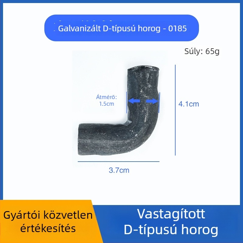 Félpótkocsi láncos kampó, hegesztett, öntött acél, univerzális kompatibilitás