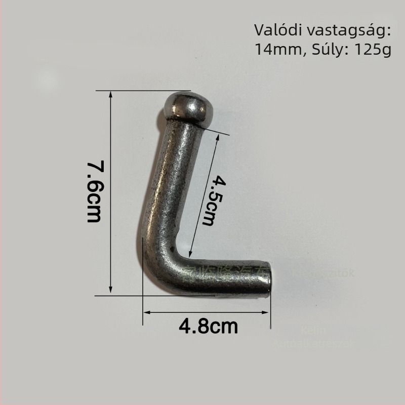 Félpótkocsi láncos kampó, hegesztett, öntött acél, univerzális kompatibilitás