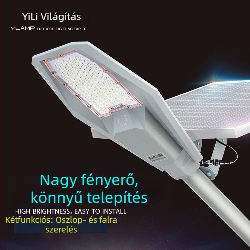 LED falikar a kertbe, kültéri, napelemes, IP65 vízálló