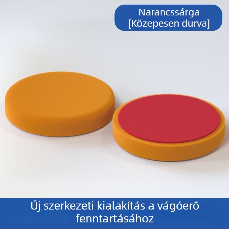 Autó polírozó szivacs korong önadhéziós hátlappal, wax felvitelre és a fényezés felületén lévő karcolások polírozására