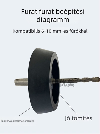 Fúrókalapácshoz porvédő sapka, porgyűjtő kiegészítő, kopásálló gumiból