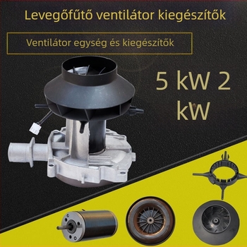 Parkolási fűtőberendezés motor ventilátor egység égéstámogató impellerrel és voluttal