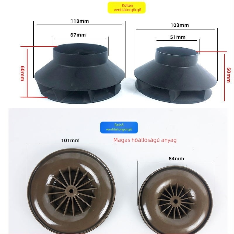 Parkolási fűtőberendezés motor ventilátor egység égéstámogató impellerrel és voluttal