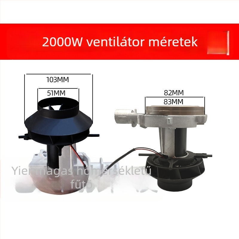 Parkolási fűtőberendezés motor ventilátor egység égéstámogató impellerrel és voluttal
