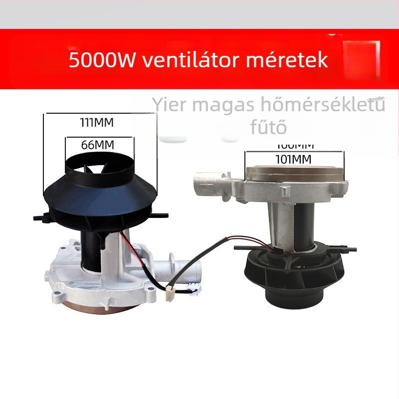 Parkolási fűtőberendezés motor ventilátor egység égéstámogató impellerrel és voluttal