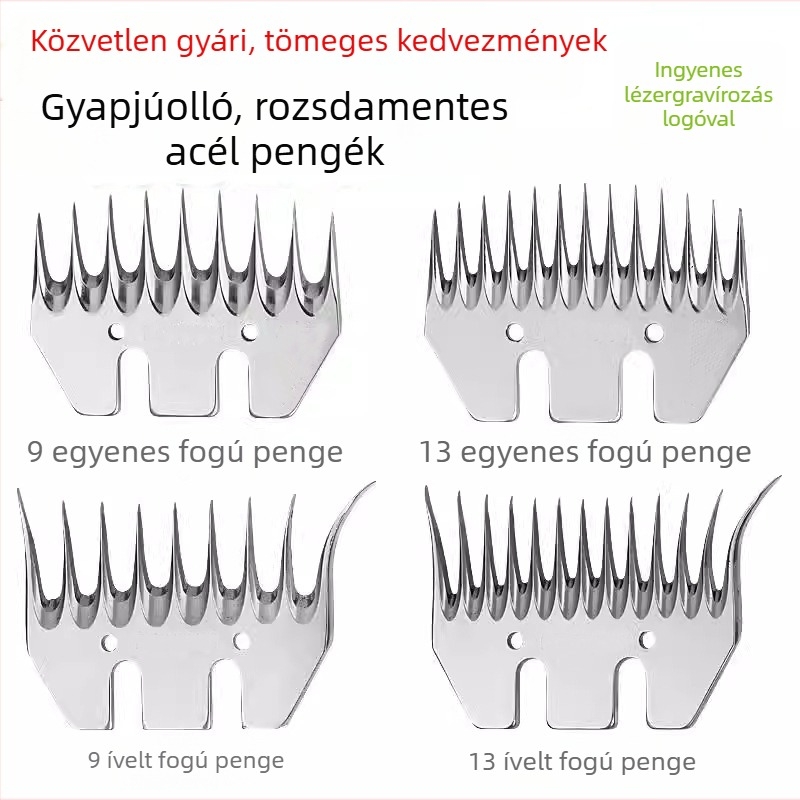 Huchen elektromos gyapjúvágó penge, magas keménység és ellenállósság, éles, egyenes 13/9 és görbe 13/9