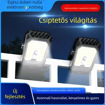 Napelemes klipszlámpa kültéri mozgásérzékelővel, IP44, 10W Osram LED
