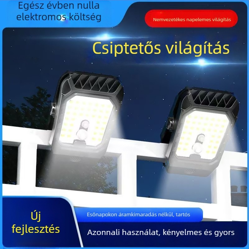Napelemes klipszlámpa kültéri mozgásérzékelővel, IP44, 10W Osram LED