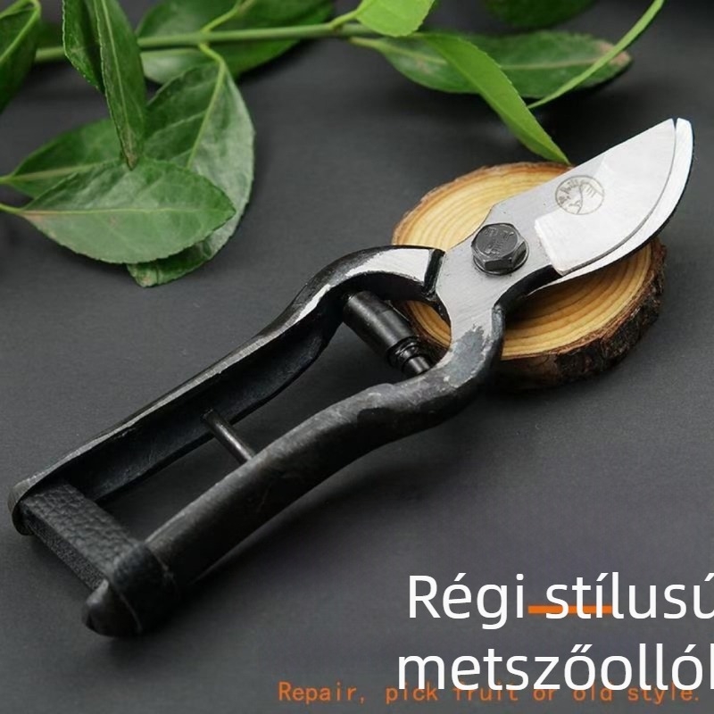 kovácsolt ágvágó metszőolló – a szárak, gyümölcsfák és virágok mets­zése, kertészeti eszköz a vastag ágak megkönnyítésére