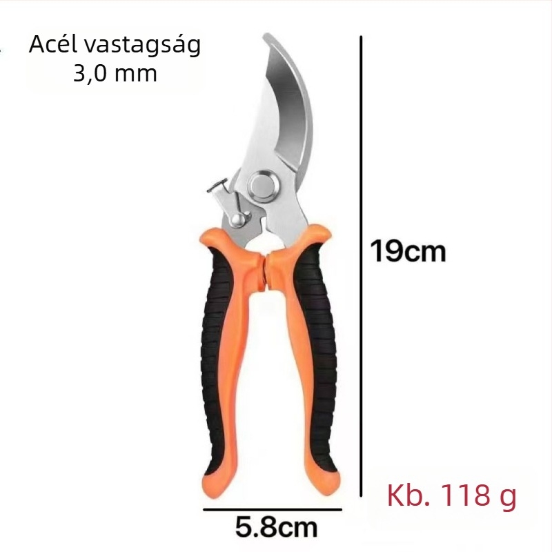 Rozsdamentes acélból készült ágvágó olló, többfunkciós, erőfeszítés-kímélő, kerti olló gyümölcs szedéséhez, otthoni használatra, virágrendezéshez és cserepes növényekhez