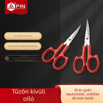 Keresztszemes hímzőolló, rozsdamentes acél, egyenes fej, PIN-1553