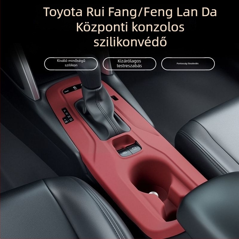 Szilikon középkonzolpad Toyota Corolla Cross, RAV4 és C-HR modellhez — váltópanel védelem