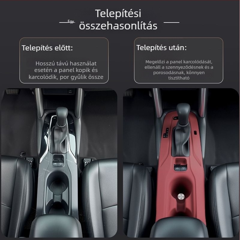 Szilikon középkonzolpad Toyota Corolla Cross, RAV4 és C-HR modellhez — váltópanel védelem
