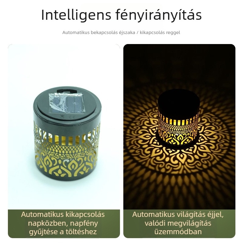 Napelemes kertvilágítás gyémántrács mintával – falra szerelhető, LED fényforrás, IP65, indukciós kapcsoló, 6–12 órás üzemidő
