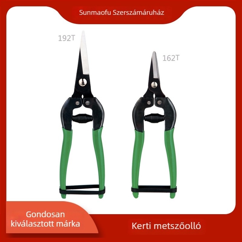 Daji kerti metszőolló SK5 acél pengével és nyelekkel, 130 g, vágási átmérő 10 mm