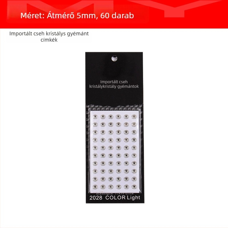 Belső autómatrica üveggyöngyökkel, öntapadós telepítés, több átmérőváltozat, LIKE BIAO márka