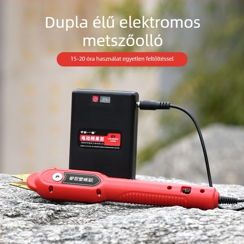 Elektromos gyümölcsmetsző olló gyümölcsfákhoz, ágakhoz és virágokhoz, kerti eszköz lítium-ion akkumulátorral, könnyű 80 g, tartós
