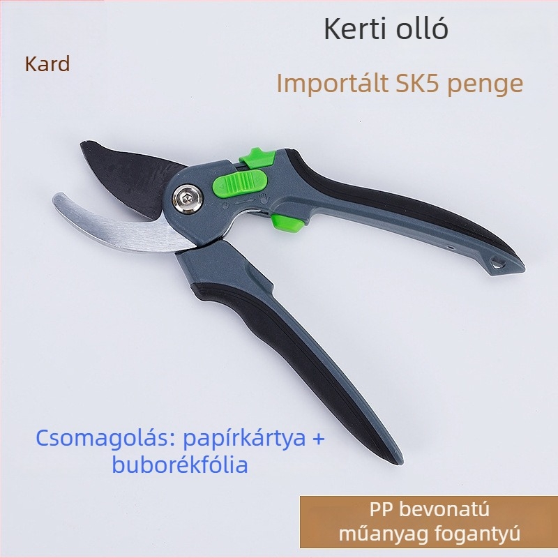 Kertészeti ollók, metszőolló, gyümölcs szedő olló, bonsai olló ferde markolattal