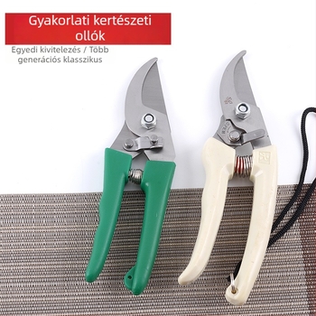 Kerti metszőolló Hongyang HY01, rozsdamentes acél pengék, műanyag markolat, tömeg 89