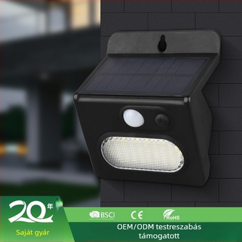 Napelemes falikar mozgásérzékelővel (1W, LED 5050, 3V, IP44)
