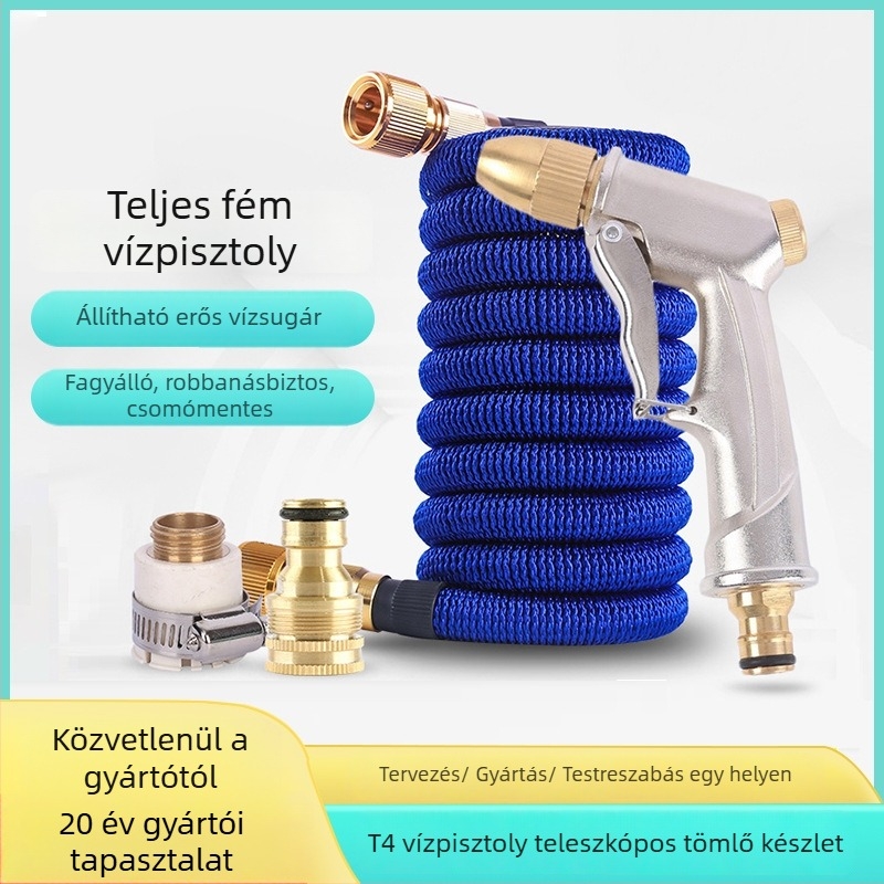 Tiger Knight kerti slagcső készlet teleszkópos permetező fejjel, fém fejű pisztoly, csapvíz nyomás, súly: 1 egység