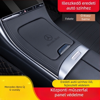 Mercedes-Benz C200L/C260L váltókarvédő készlet — ABS + bőr, központi konzol belső rész