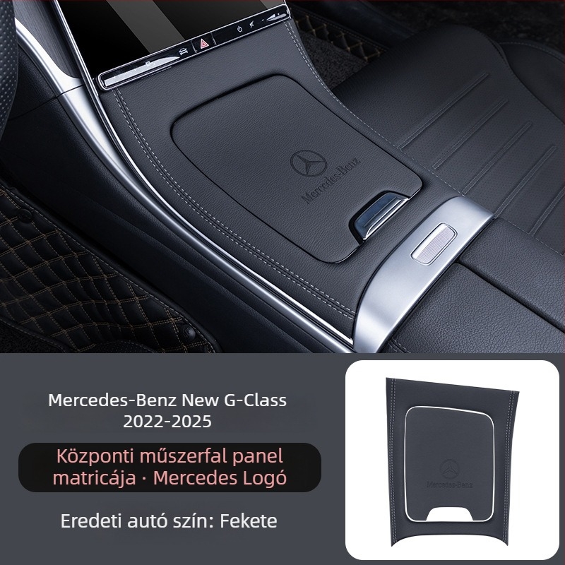 Mercedes-Benz C200L/C260L váltókarvédő készlet — ABS + bőr, központi konzol belső rész