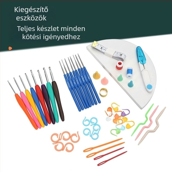 16 darabos egyenes kötőtűkészlet pulóverekhez, készlet kötéshez és horgoláshoz, kézzel készített DIY varrás- és kötőeszközök
