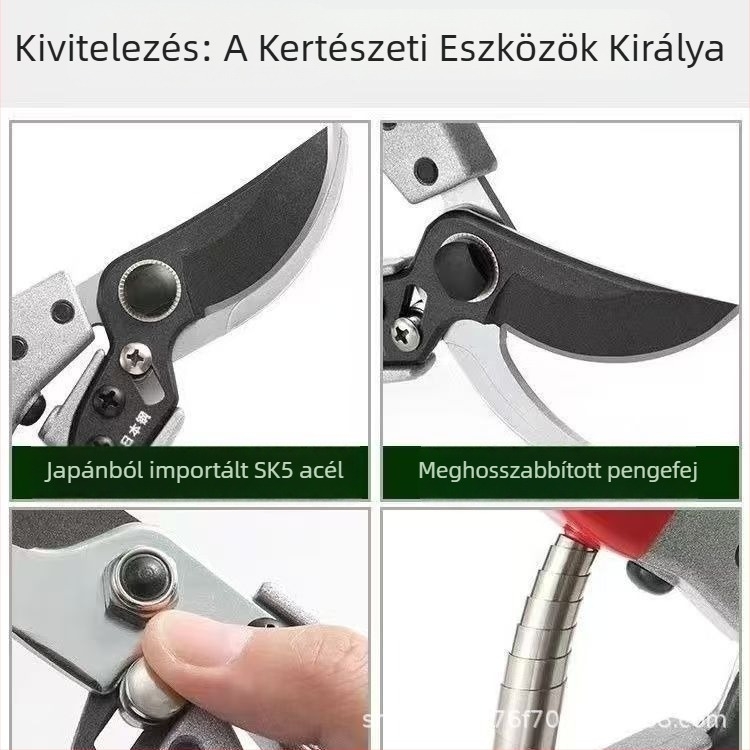 Kültéri gyümölcsfa metszőolló – professzionális vastag ágak metszésére, kertészeti ollók virágok és növények számára, palánták és bonsai