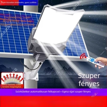 Napelemes kültéri LED lámpa kerthez és udvarhoz, IP67, 30W, távirányító, bolygó alakú