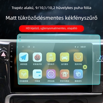 Autó navigációs kijelző védőfólia, trapéz alakú, matt, anti-reflektív, 9/10.2 és 10.1 hüvelykes központi kijelzőkhöz