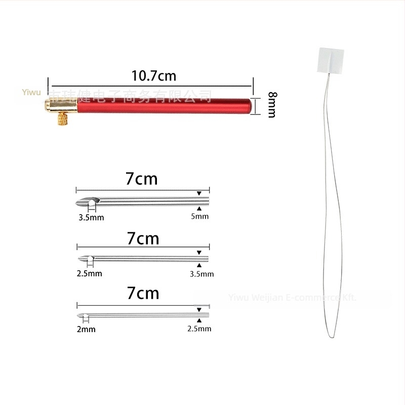 Jianjian cserélhető 3 fejű hímző tűkészlet DIY eszközökkel, csomagolás 1000 db, bruttó súly 15 g