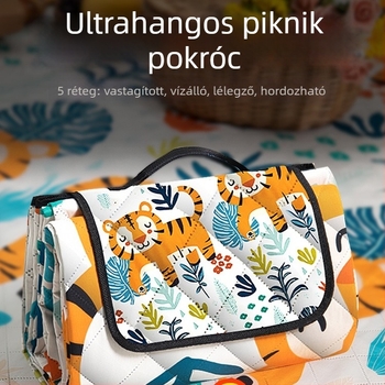 Piknik matrac – poliészter, vízálló, vastagított, hordozható, több személyes használatra
