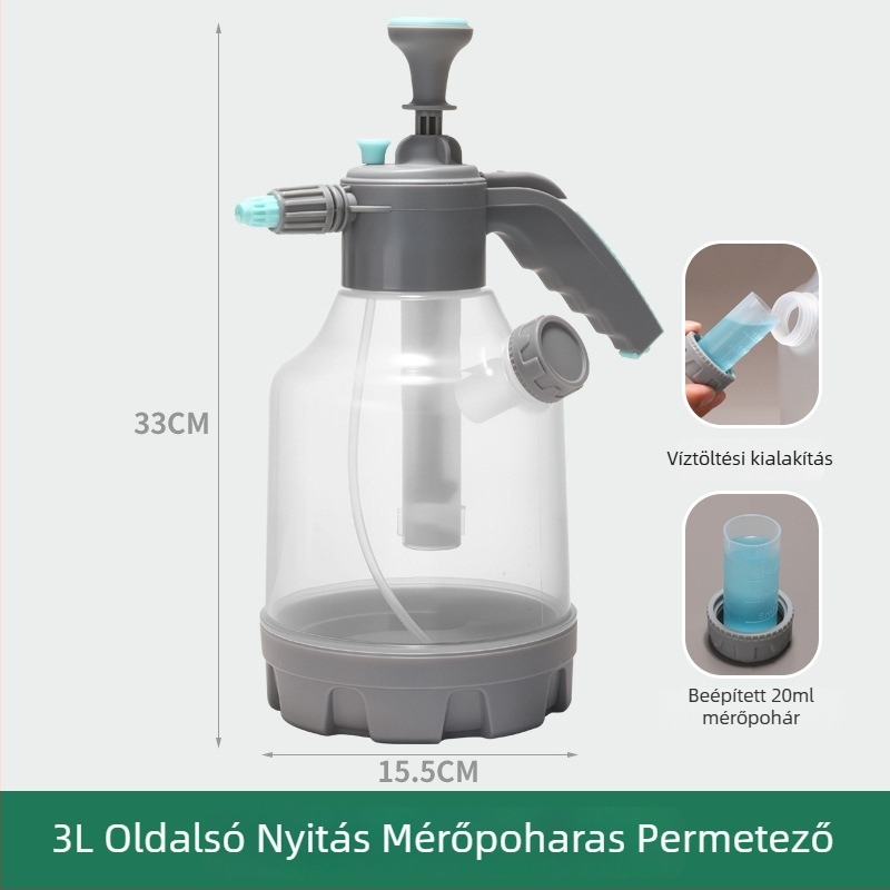 Műanyag Whale öntözőkanna finom permetezőfejjel és mérő pohárral