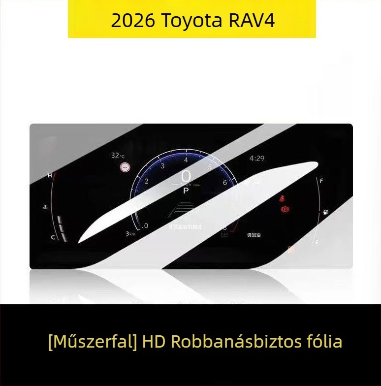 26 Toyota RAV4 központi navigációs kijelzőjéhez tartozó védőfólia
