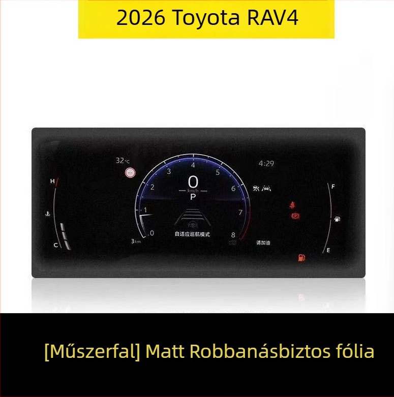 26 Toyota RAV4 központi navigációs kijelzőjéhez tartozó védőfólia