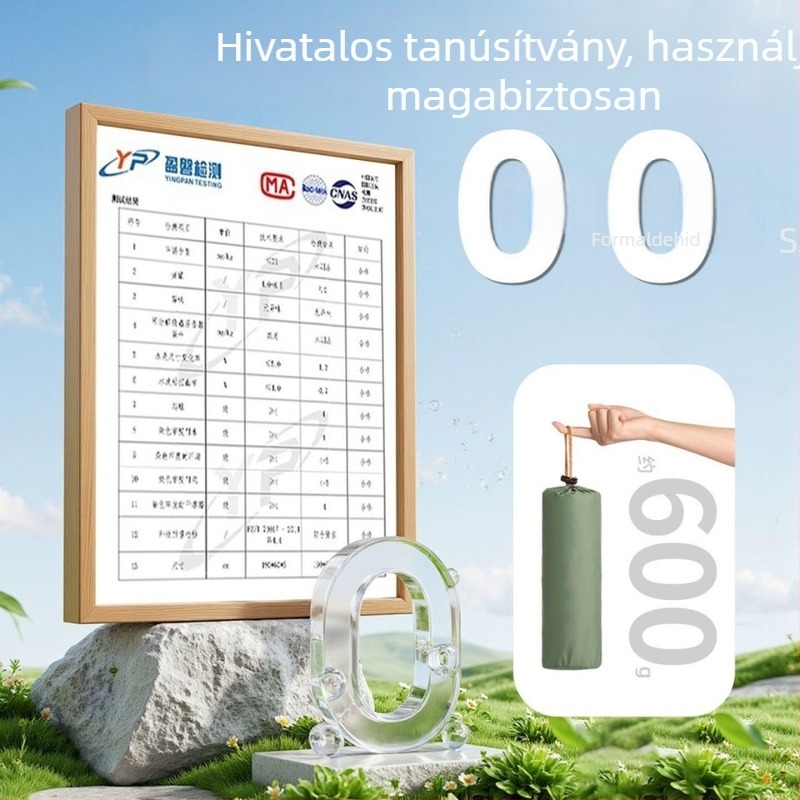 Felfújható alvó matrac kempingezéshez, nylon, egy személyre, csúszásmentes és nedvességálló