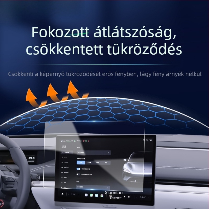 Univerzális középkonzol kijelzővédő fólia (PET, hőálló, a középkonzol területére, univerzális kompatibilitás)
