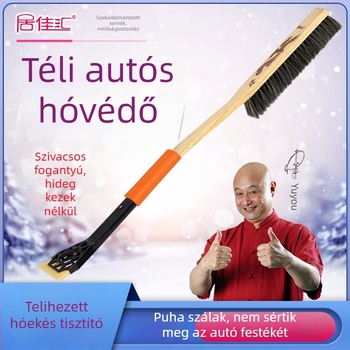Autómosó ecset, keményfából készült nyéllel és puha sörtékkel