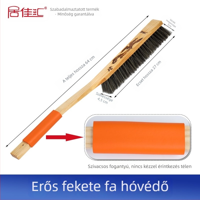 Autómosó ecset, keményfából készült nyéllel és puha sörtékkel
