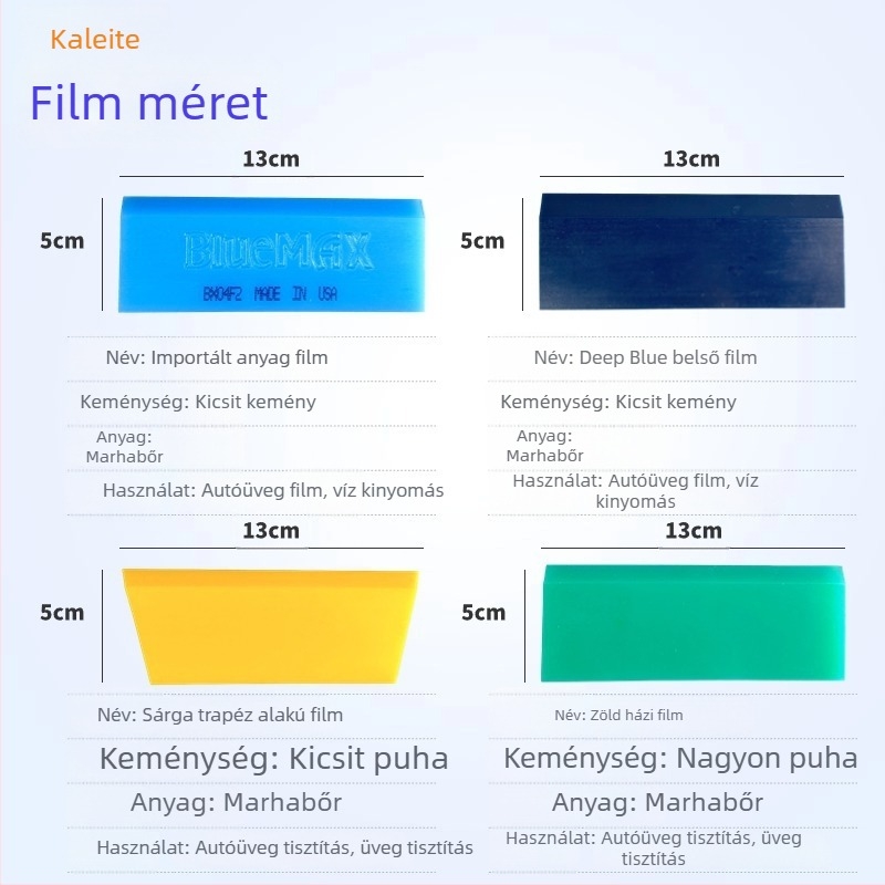 Autóüveg fólia telepítő eszköz tehenes gumisávval és kemény üvegkaparóval, KALETTE, 55 g