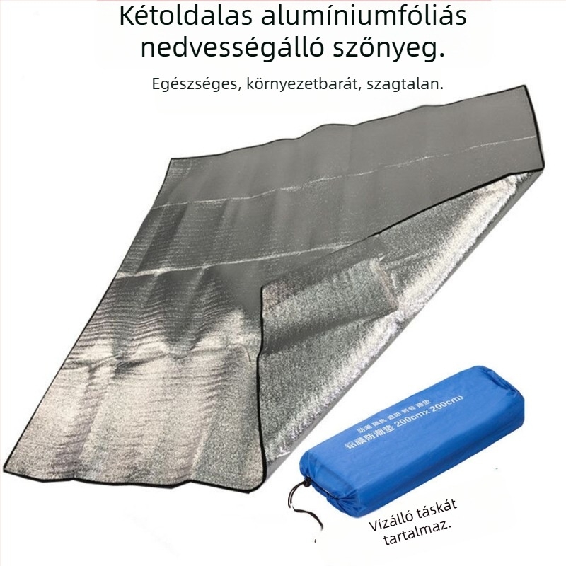 Pearl Cotton és alumínium fóliás nedvességvédő pad kempingezéshez, kültéri használatra, csúszásmentes