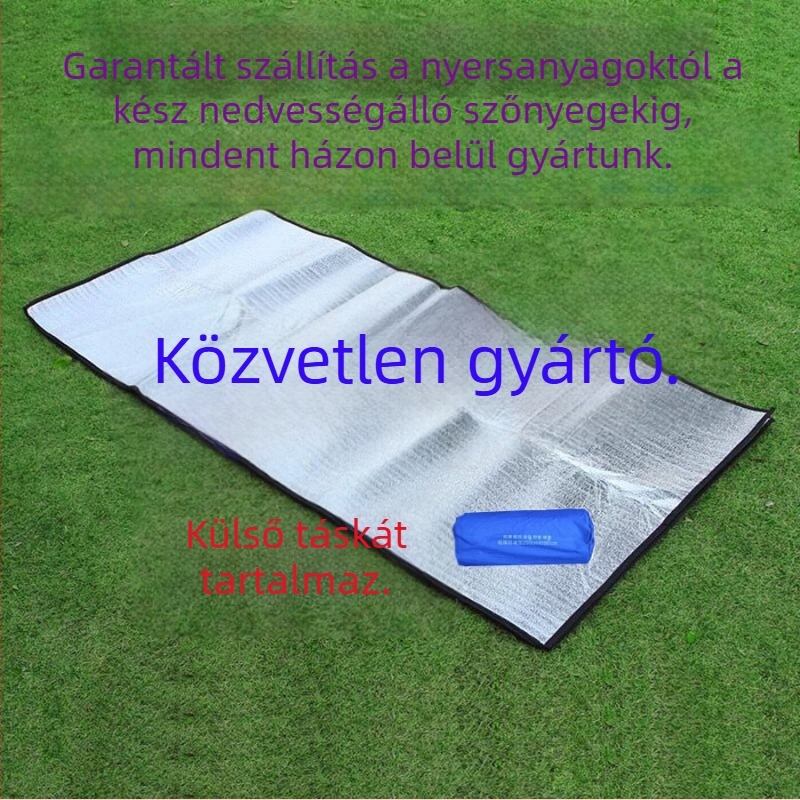 Pearl Cotton és alumínium fóliás nedvességvédő pad kempingezéshez, kültéri használatra, csúszásmentes