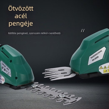 Kertészeti elektromos metszőolló, vezeték nélküli, brushless motoros, levehető penge
