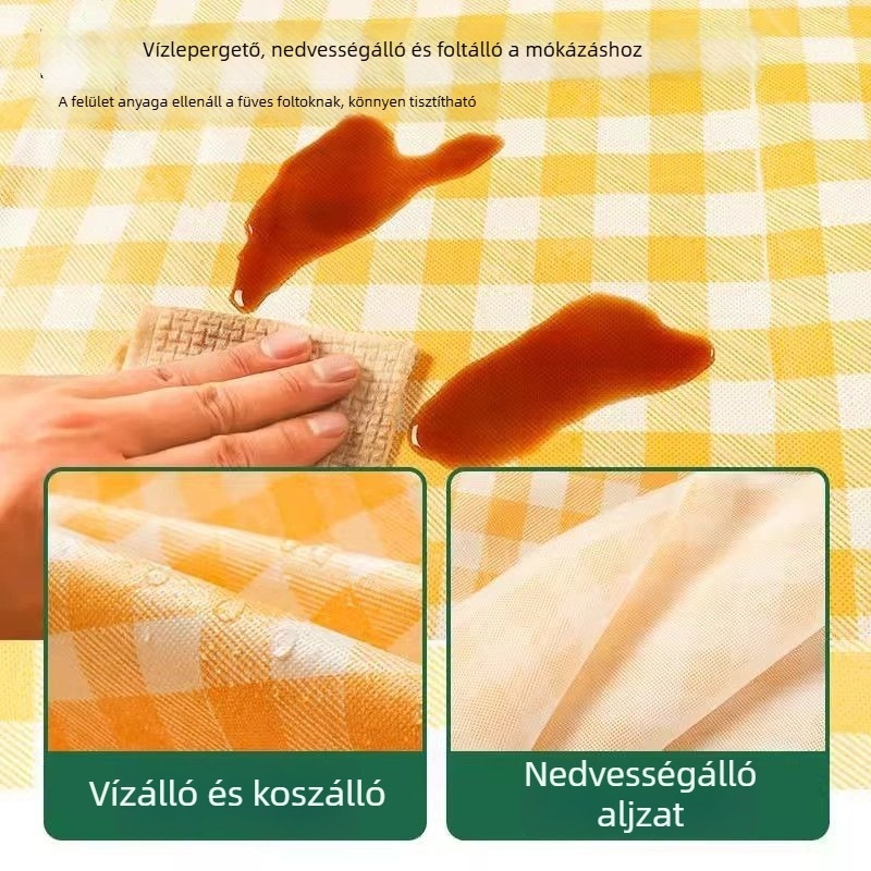 Kemping nedvességálló piknik matrac, csúszásmentes PE-pamut anyagból, 150 g, 1-6 fő számára