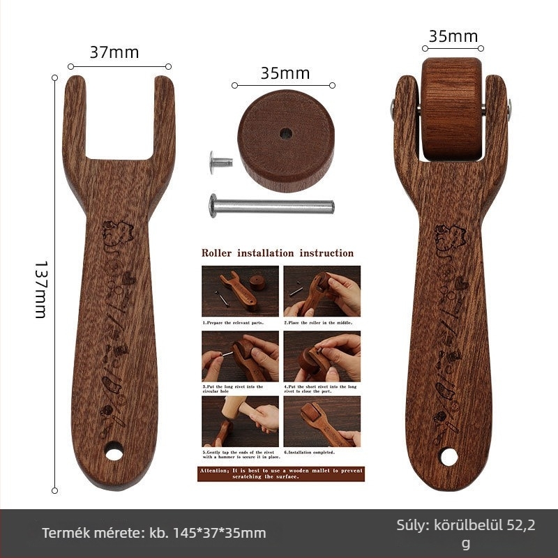 Fából készült présgörgő varráshoz – Yl márka, 384,2 g, aranyos stílus, otthoni DIY varráshoz