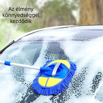 Runner autómosó mop, teleszkópos chenille fejű – professzionális autóápolási eszköz