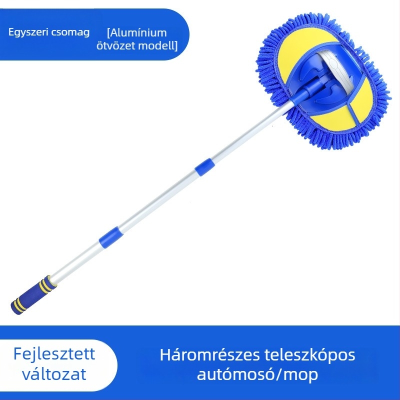 Runner autómosó mop, teleszkópos chenille fejű – professzionális autóápolási eszköz